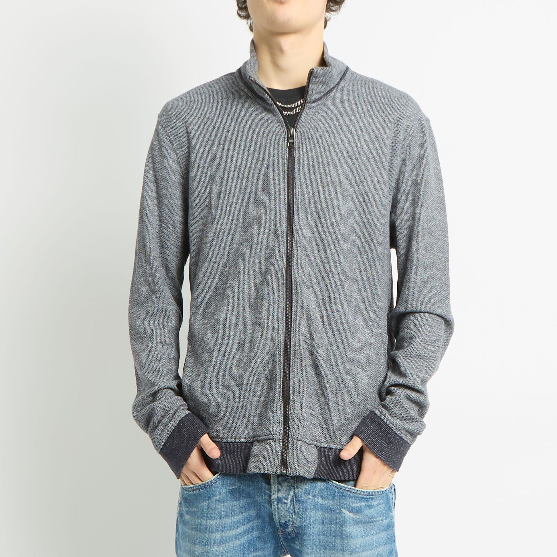 Hugo Boss Zip Up Sweater - L