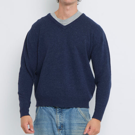 Beretta V-Neck Heavy Knit Sweater - L