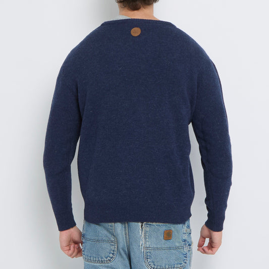 Beretta V-Neck Heavy Knit Sweater - L