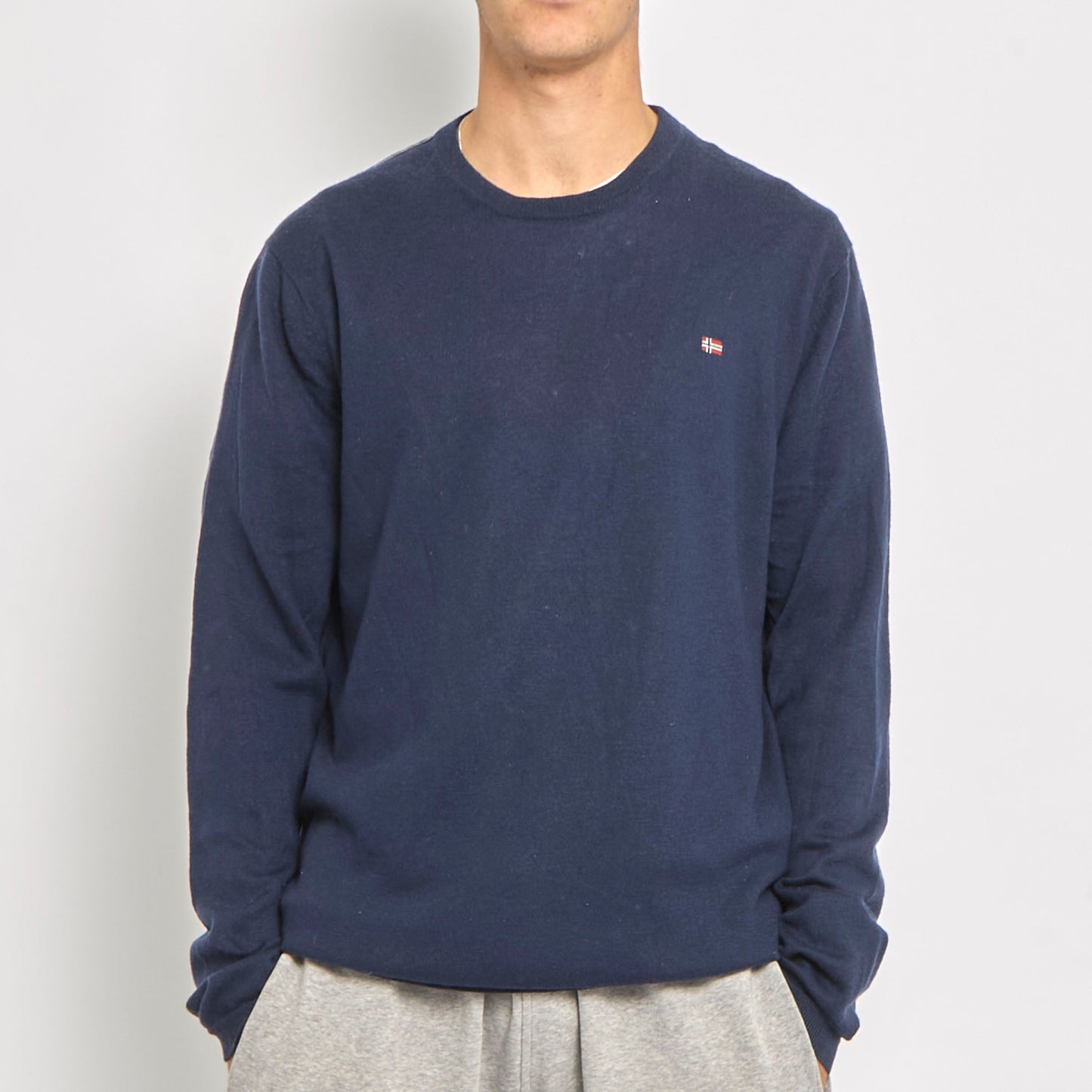 Napapijri Fine Knit Crewneck Sweater - L