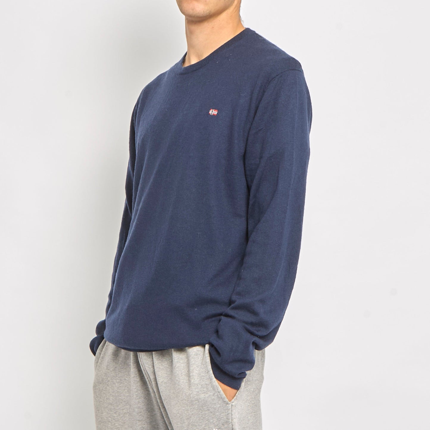 Napapijri Fine Knit Crewneck Sweater - L