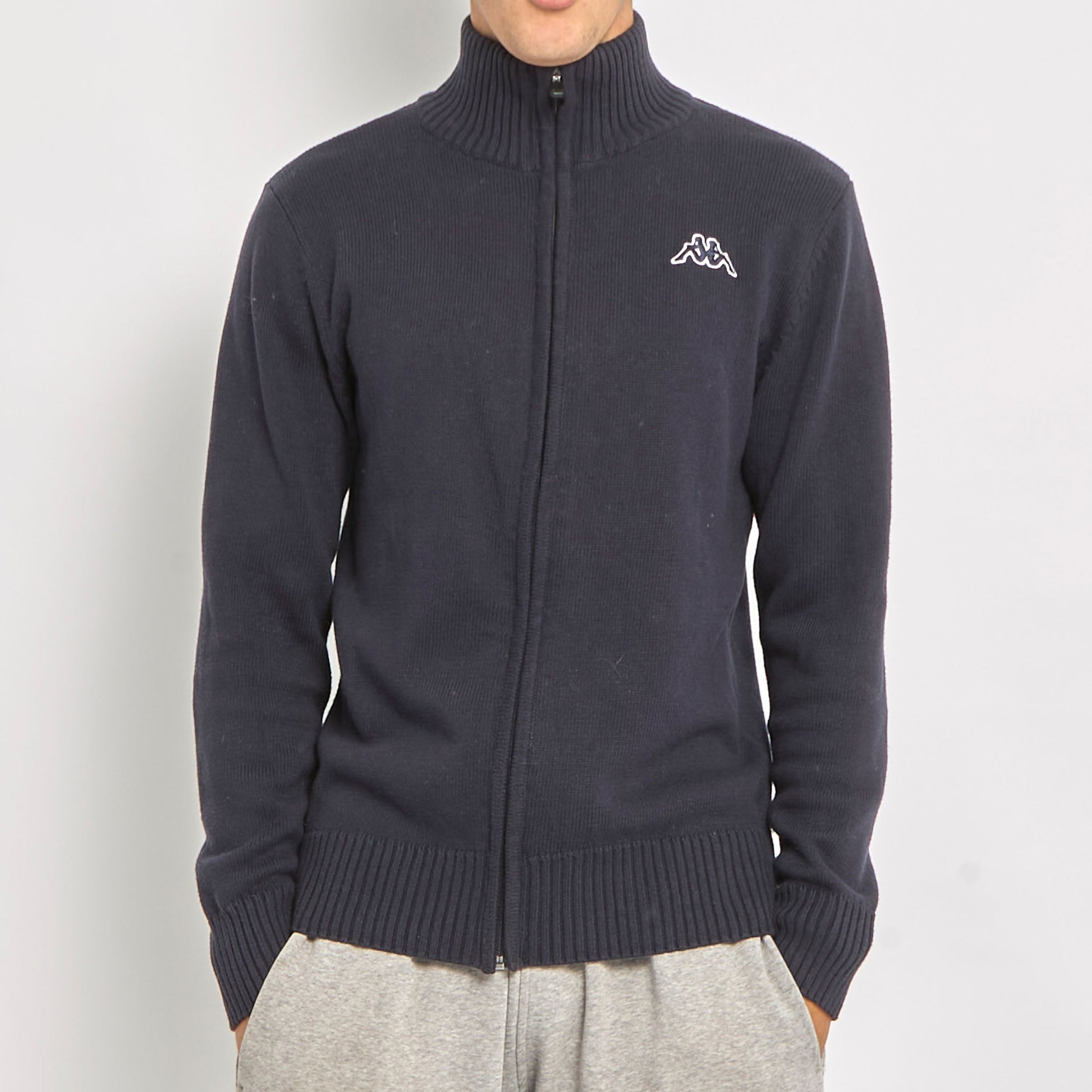 Kappa Zip Up Polo Neck Sweater- L