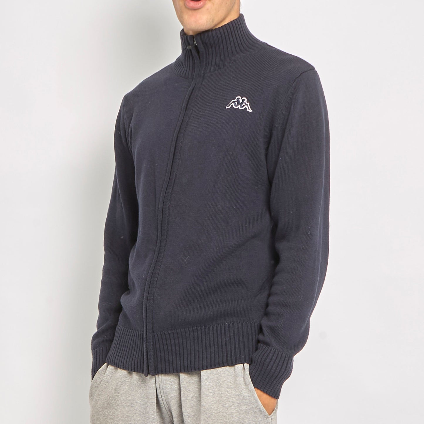 Kappa Zip Up Polo Neck Sweater- L