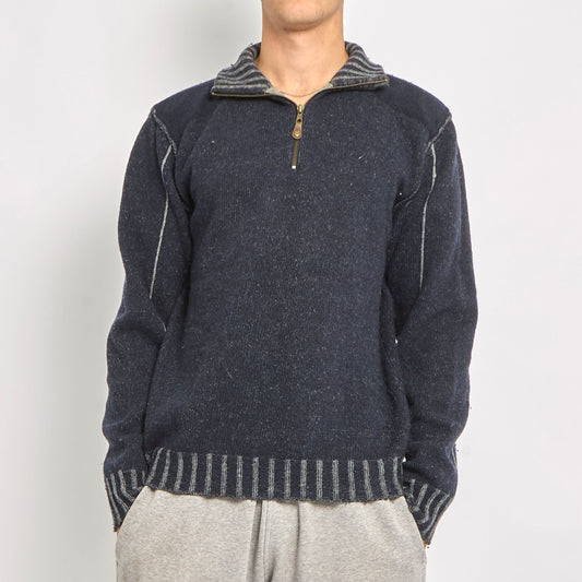 Marlboro Classics Polo Neck Quarter Zip- L