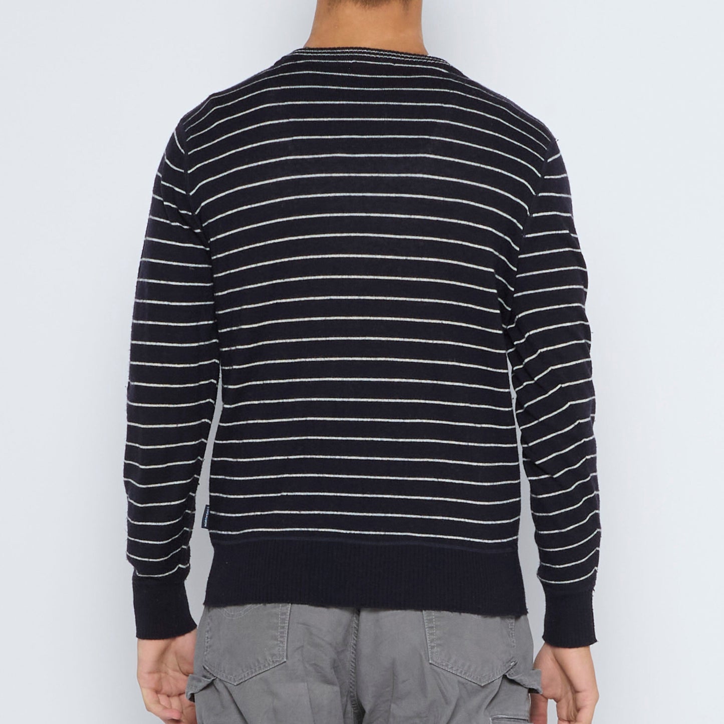 North Sails Striped V-Neck Sweater - L