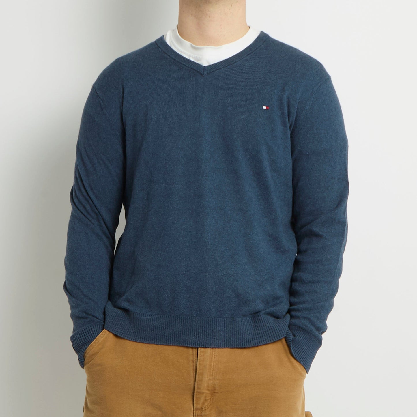 Tommy Hilfiger Knitted V-Neck Sweater - L