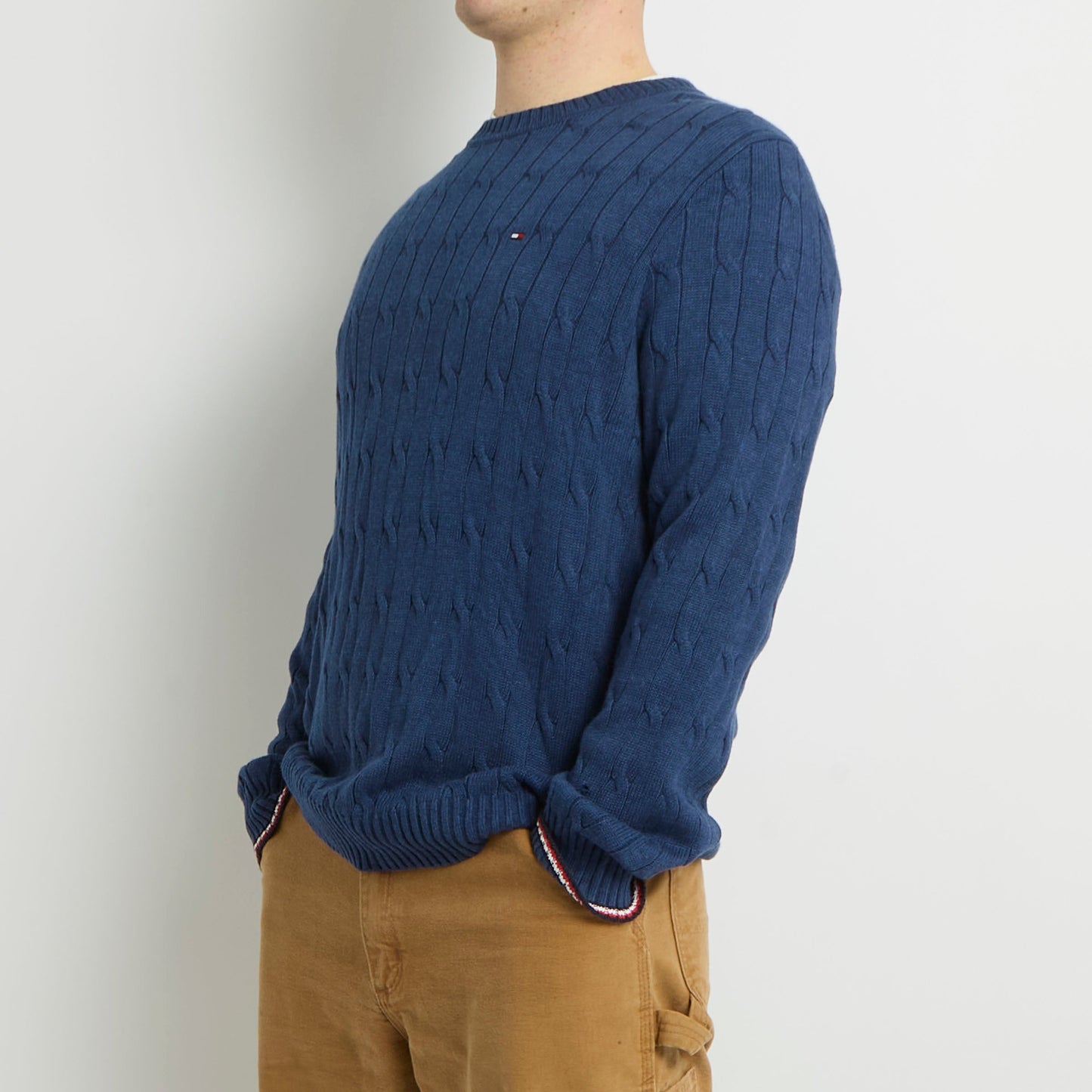 Tommy Hilfiger Cable Knit Crewneck Sweater - L