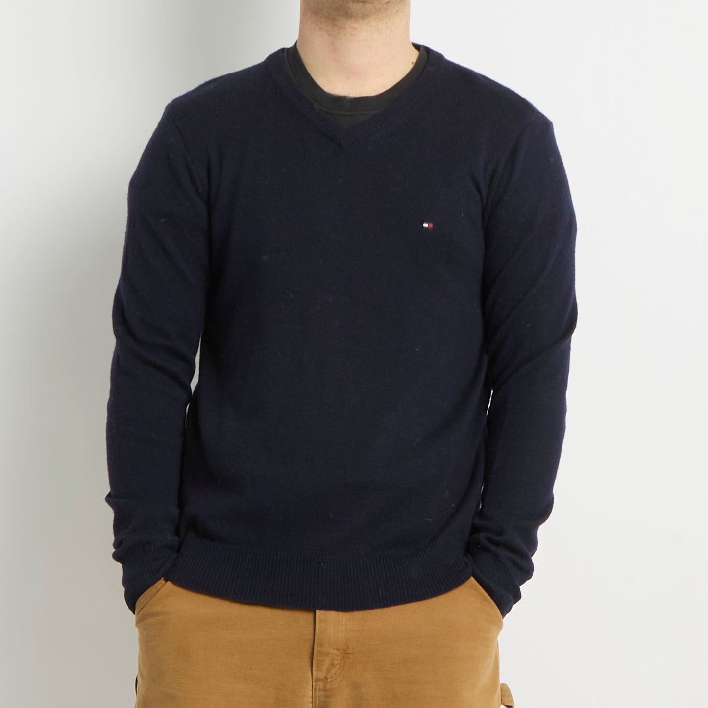 Tommy Hilfiger V-Neck Knitted Sweater - L