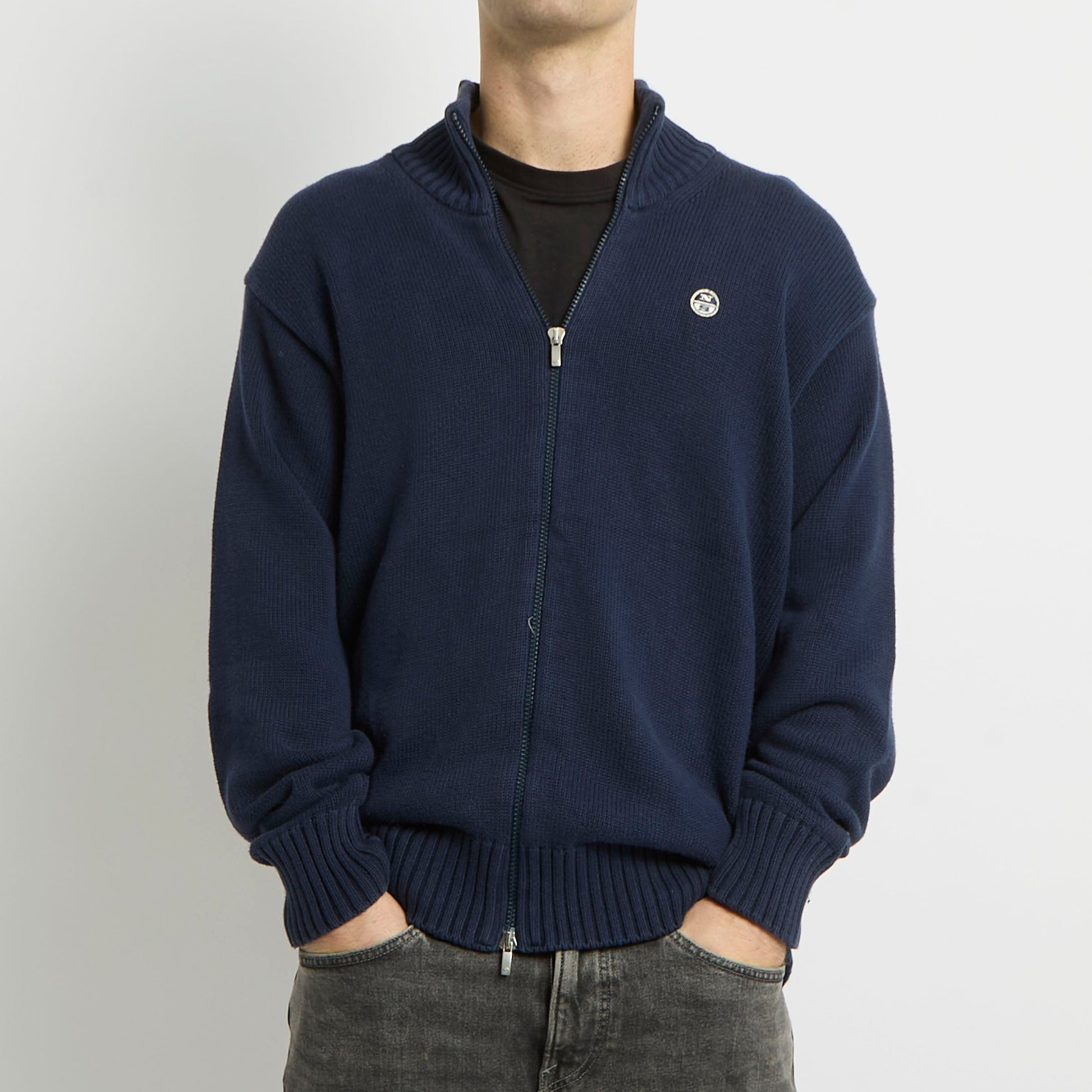 North Sails Full Zip Knitted Sweater - L