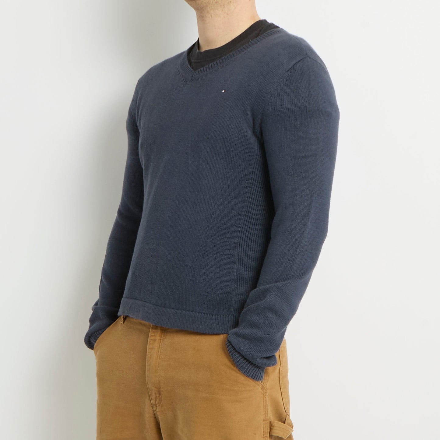 Tommy Hilfiger V-Neck Knitted Sweater - L