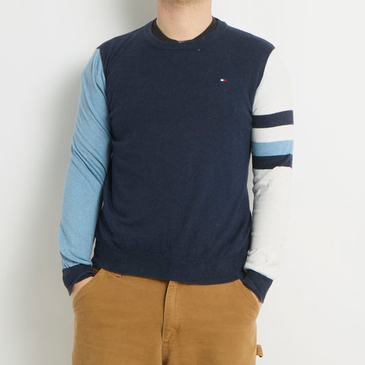 Tommy Hilfiger  Striped Crewneck Knitted Sweater - L