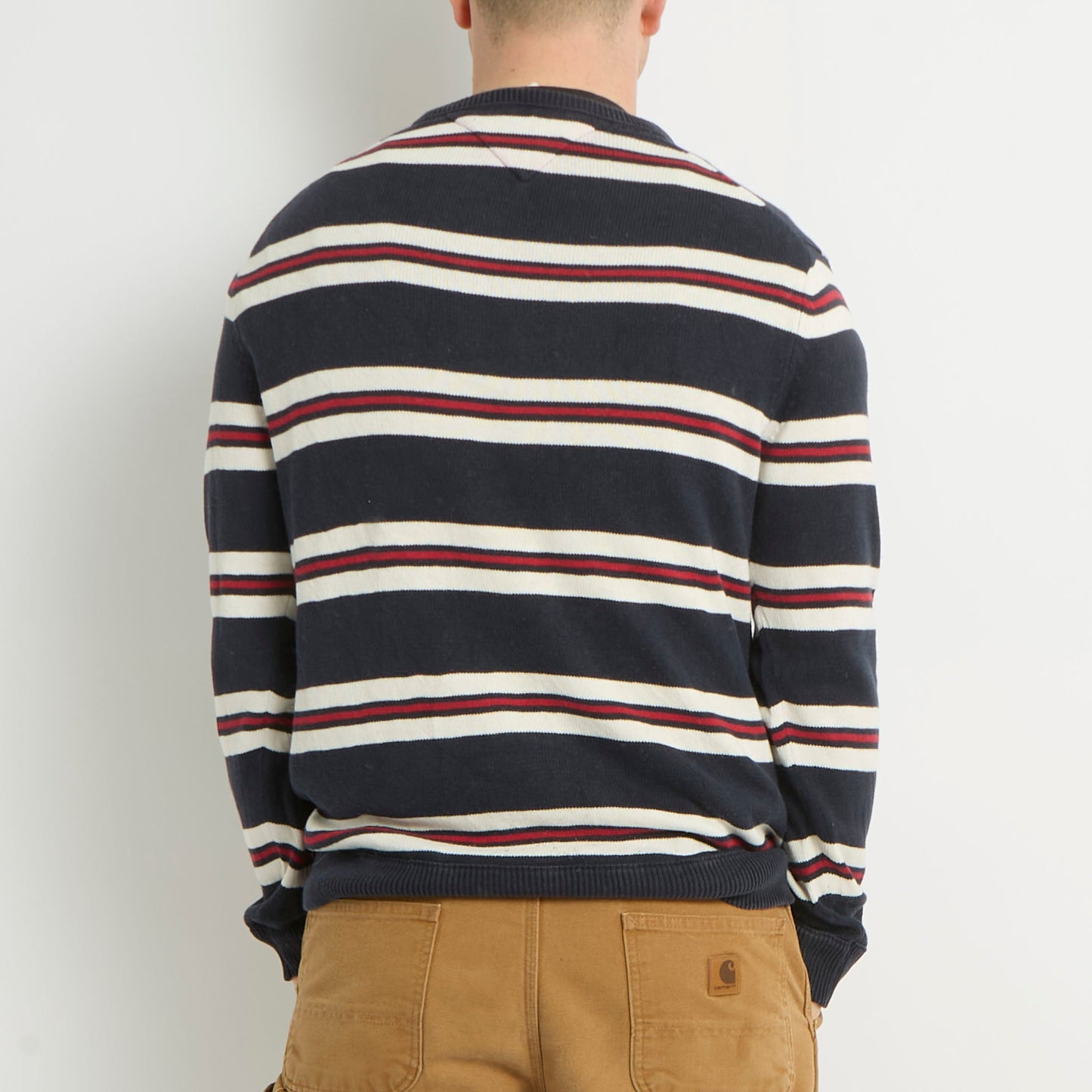 Tommy Hilfiger  Striped Crew Neck Knitted Sweater - L