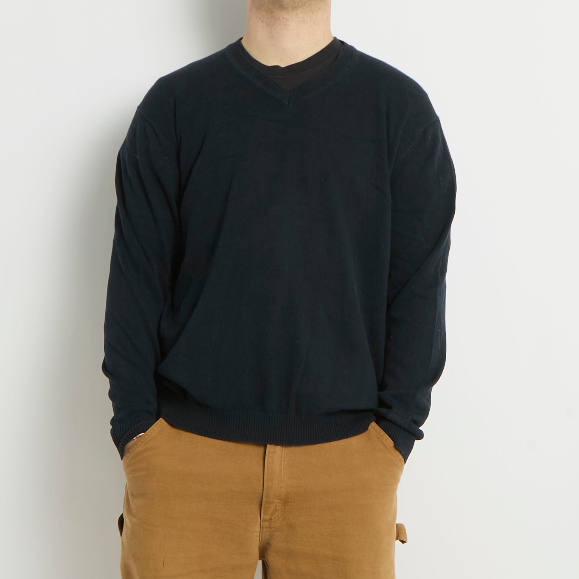 Gant V-Neck Knitted Sweater - L