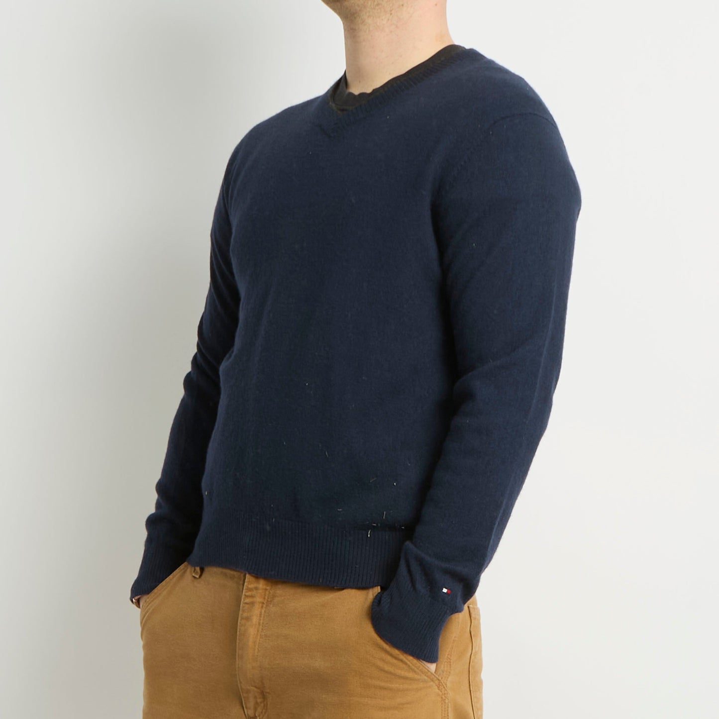 Tommy Hilfiger V-Neck Knitted Sweater - L