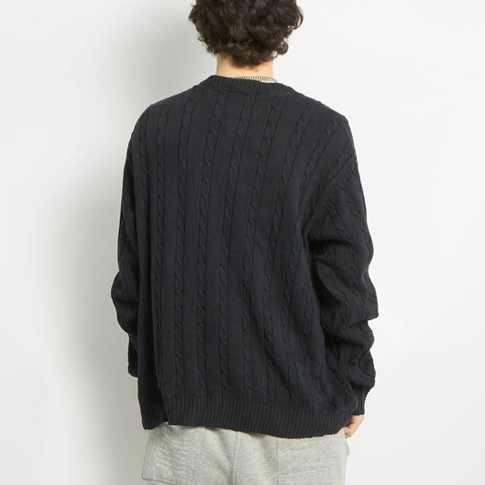 Tommy Hilfiger Cableknit Crewneck Sweater - L