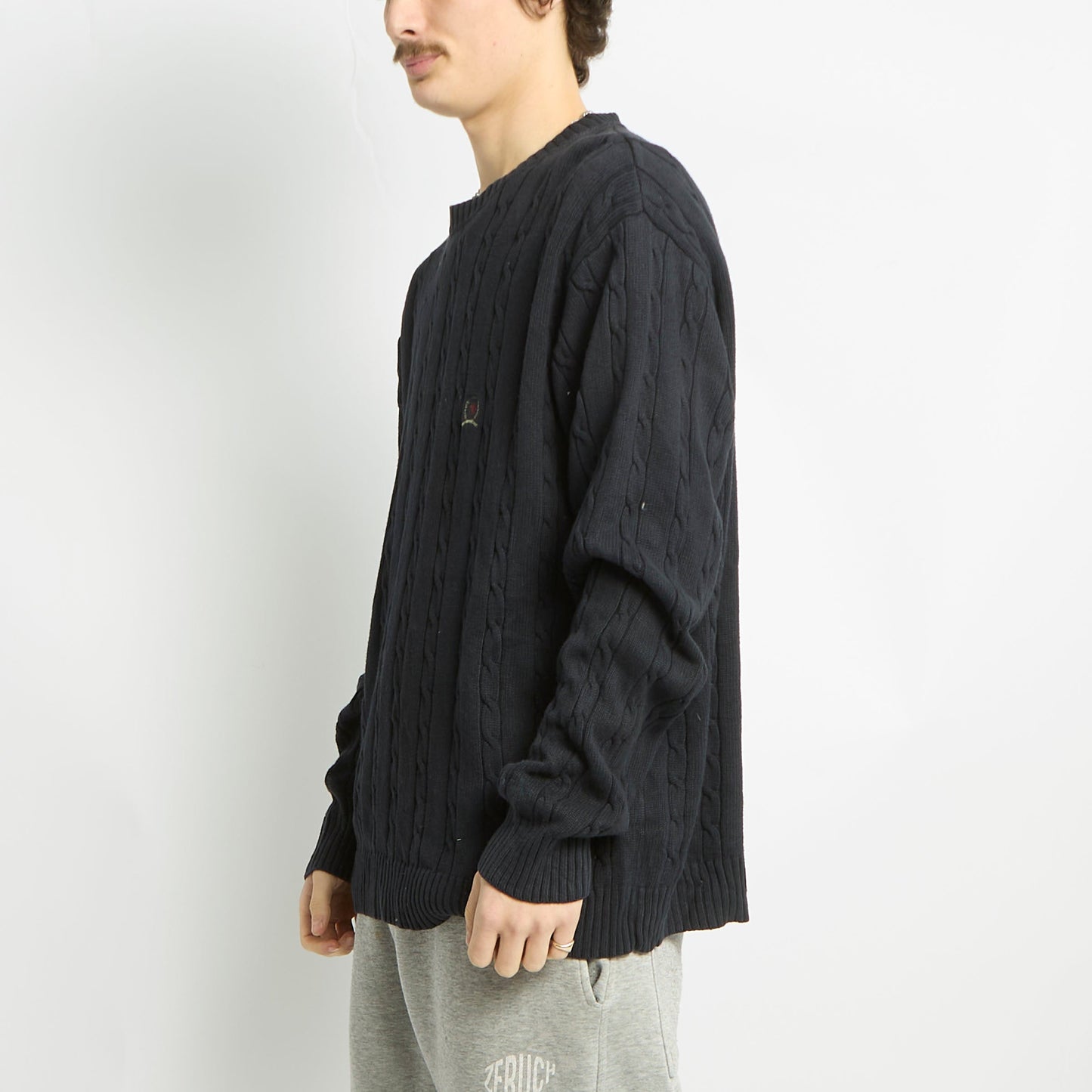 Tommy Hilfiger Cableknit Crewneck Sweater - L