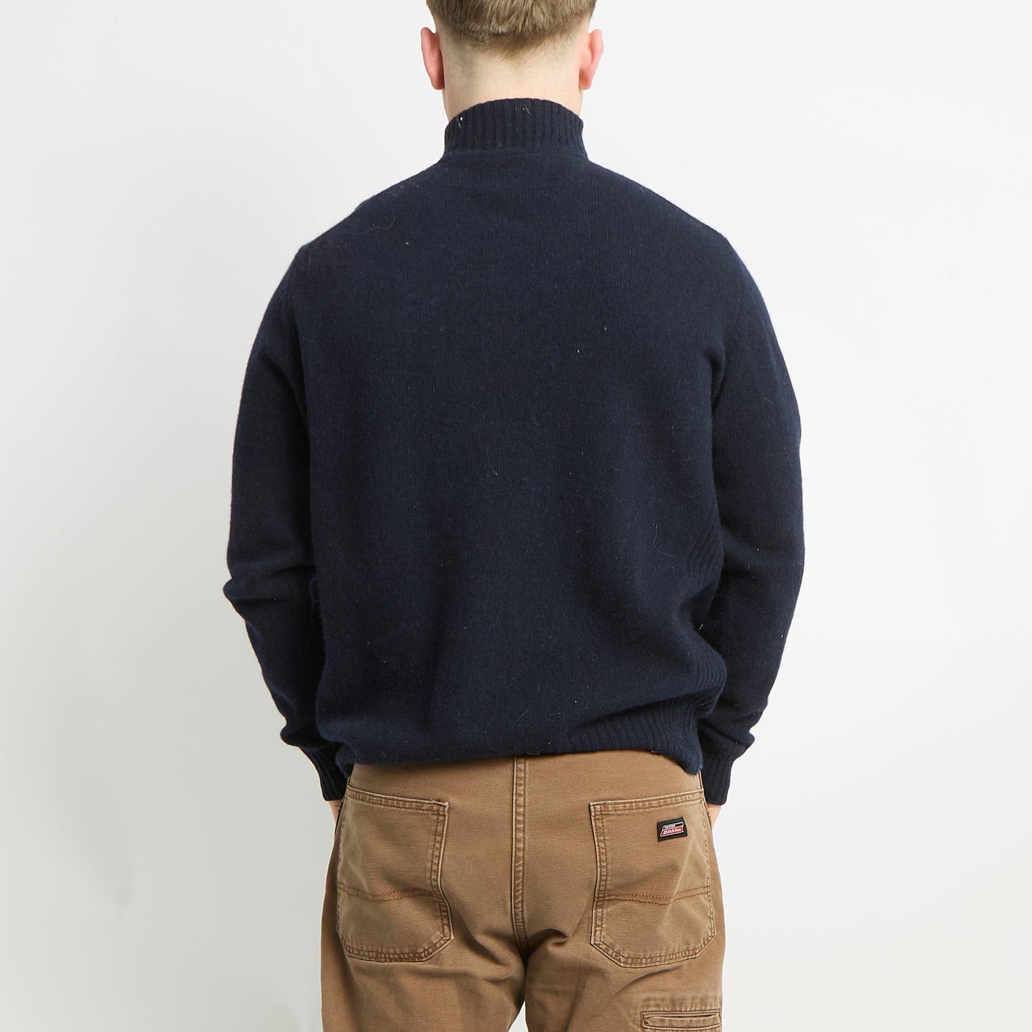 Barbour Wool Quarter Zip Jumper - L