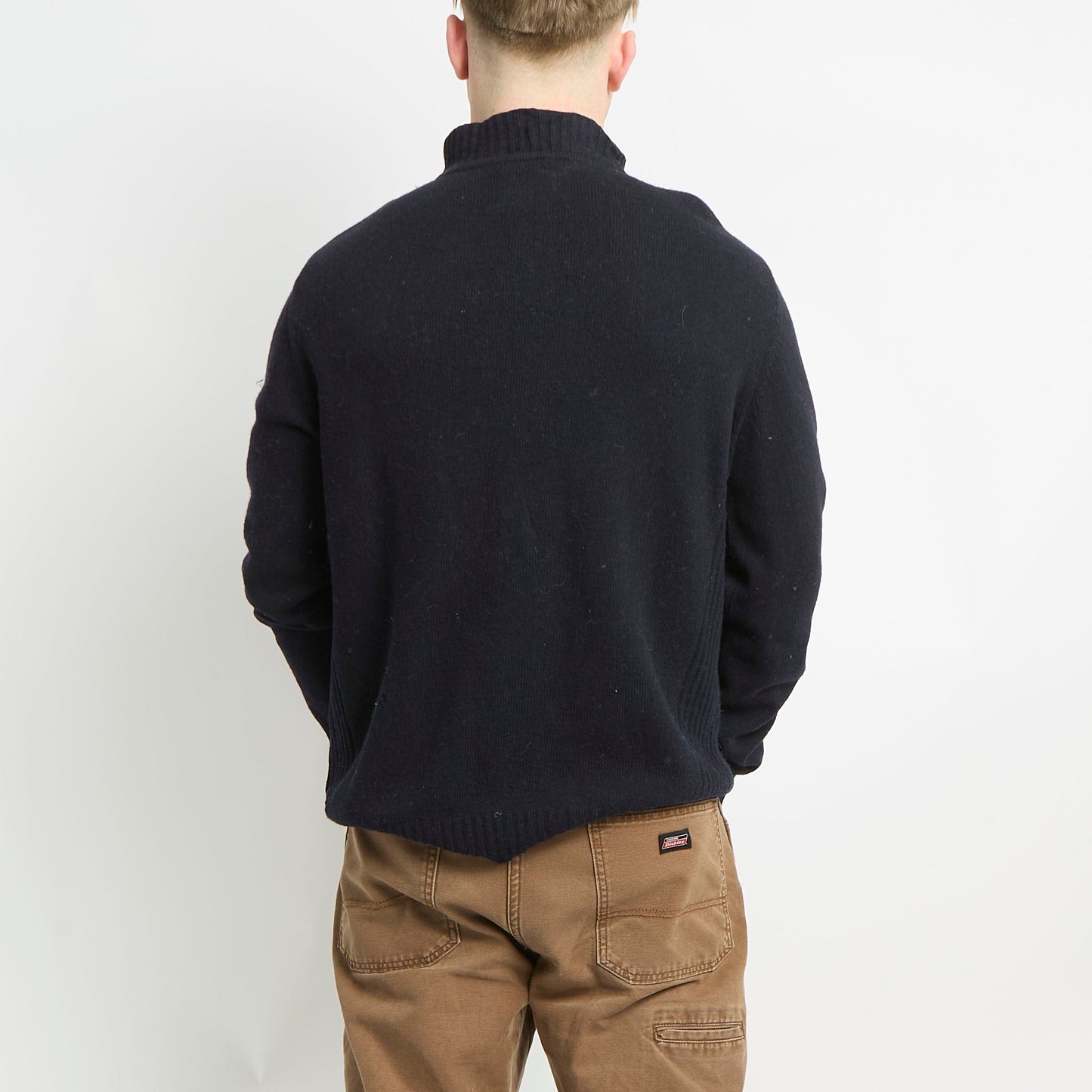 Barbour Wool Quarter Zip Jumper - L