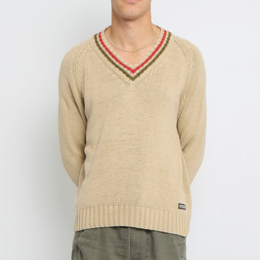 Woolrich Heavy V-Neck Sweater - M