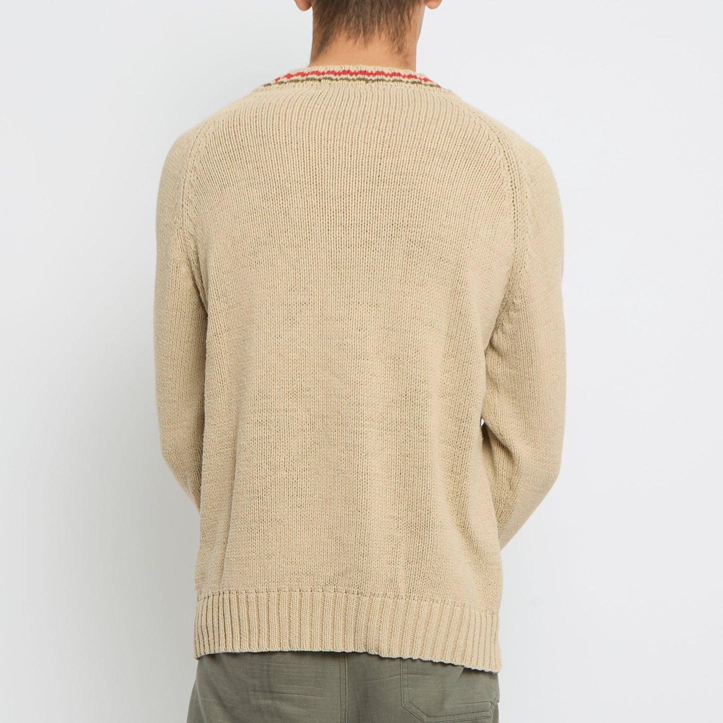 Woolrich Heavy V-Neck Sweater - M