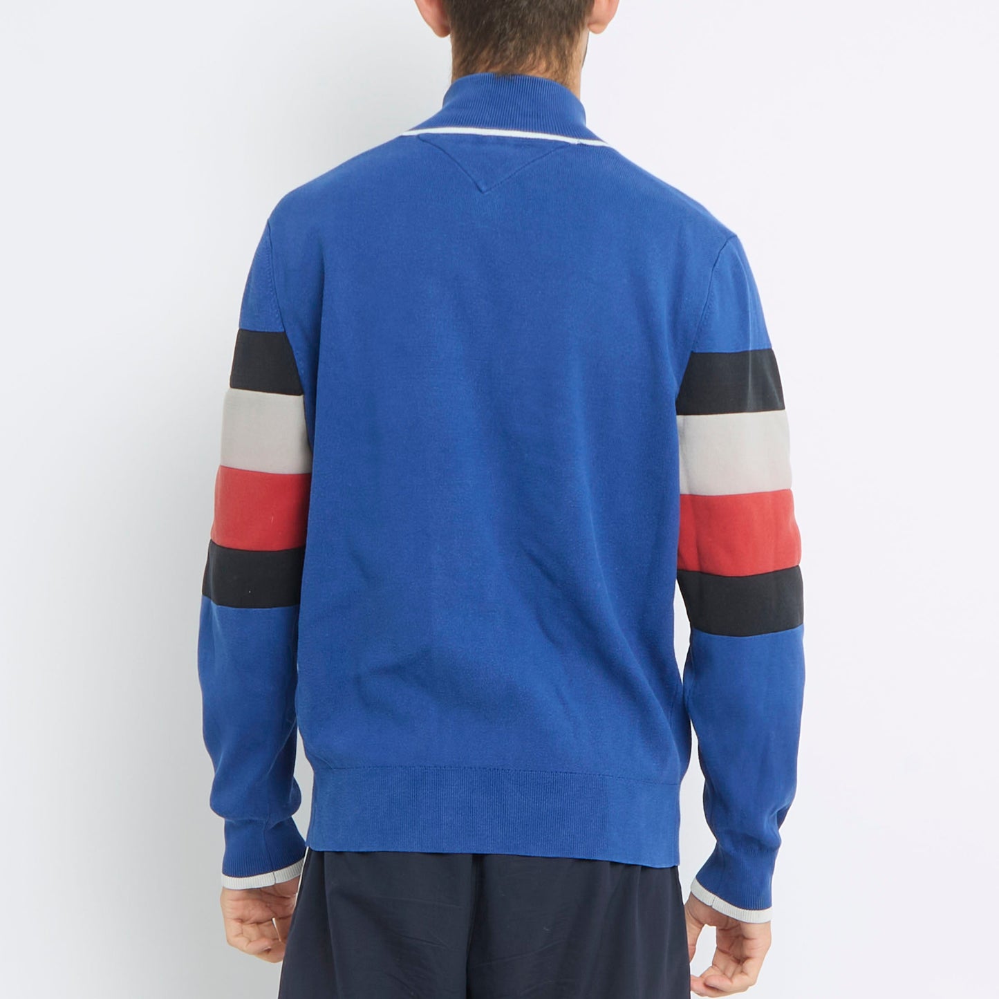 Tommy Hilfiger Striped Full Zip Sweater - L