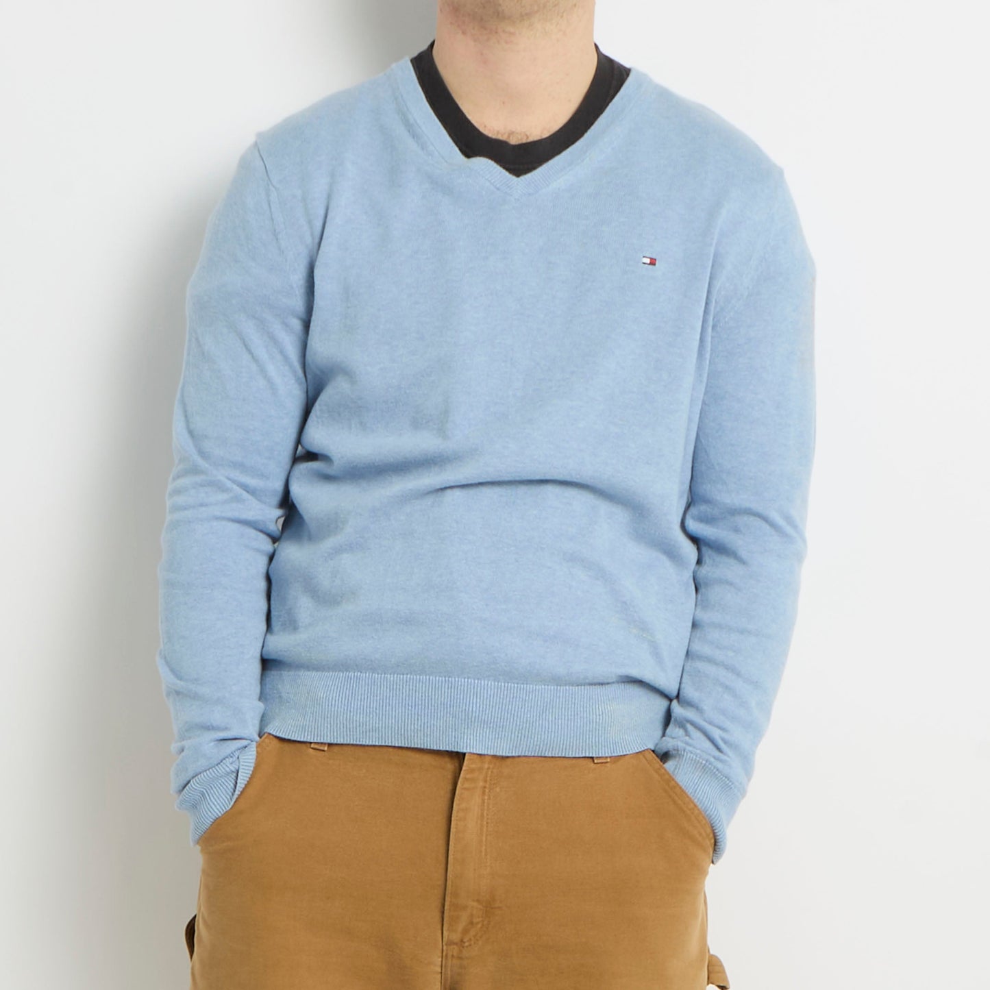 Tommy Hilfiger V-Neck Knitted Sweater - M