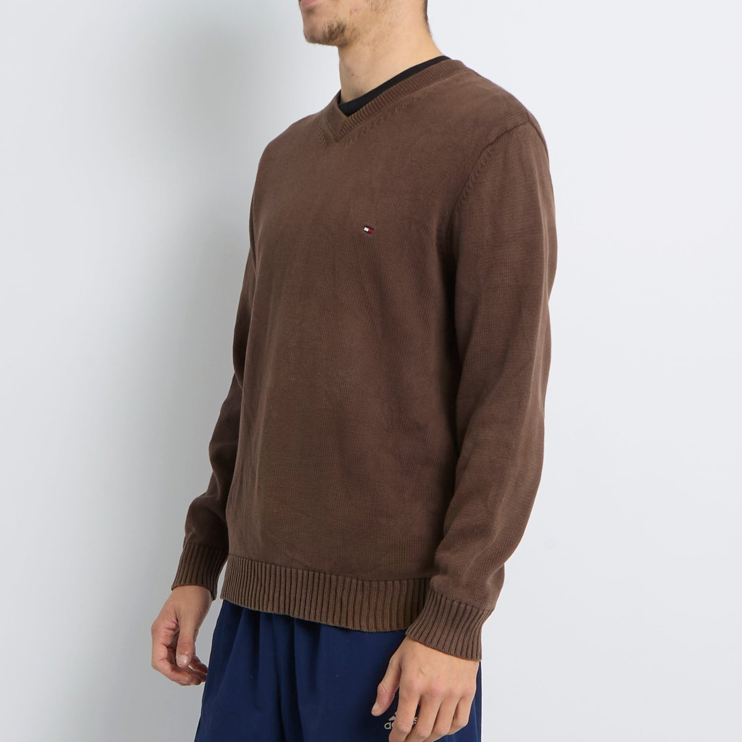 Tommy Hilfiger V-Neck Knitted Sweater - M