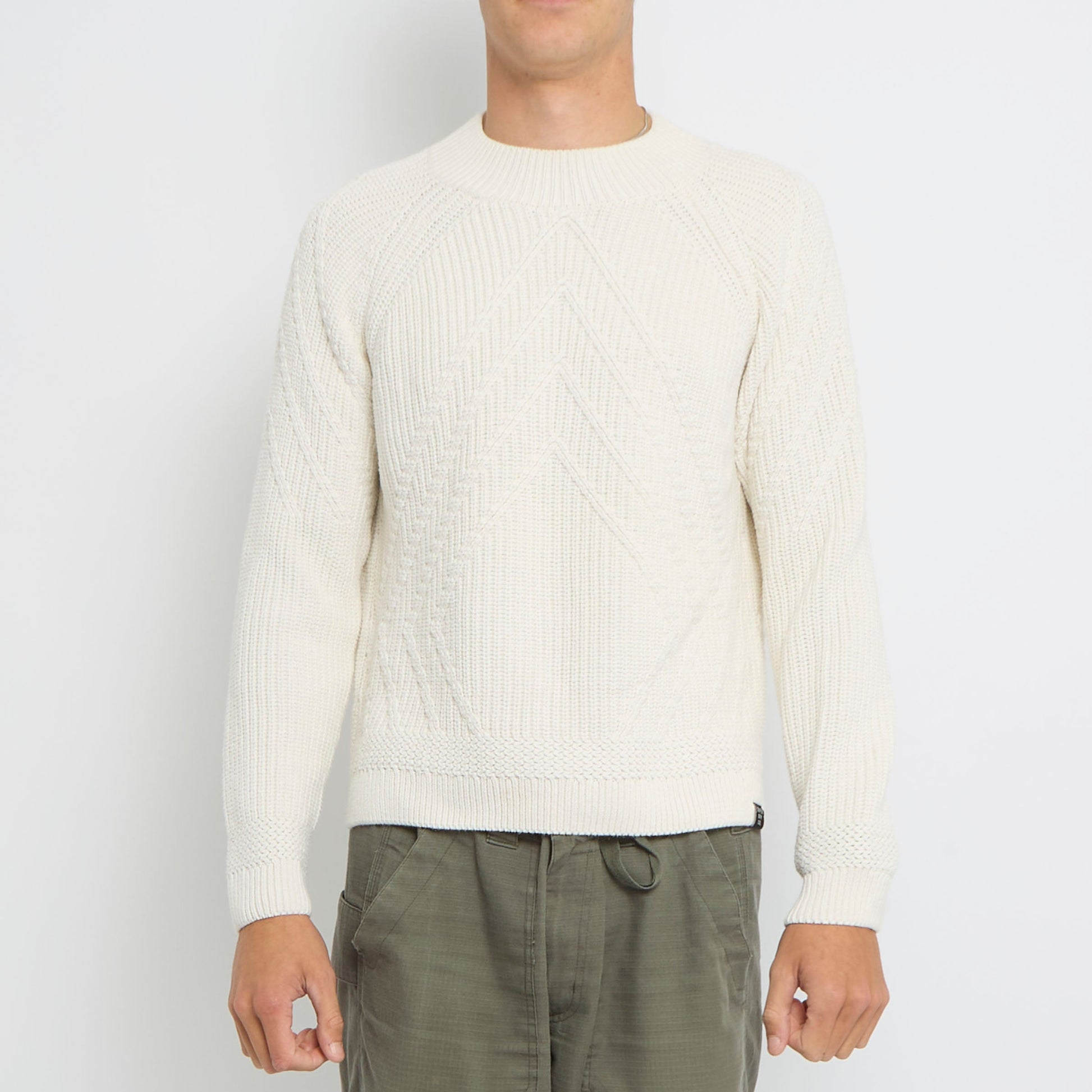 Heavy Knit Crewneck Sweater - M