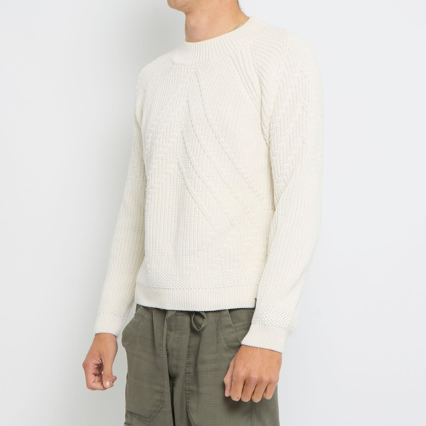 Heavy Knit Crewneck Sweater - M