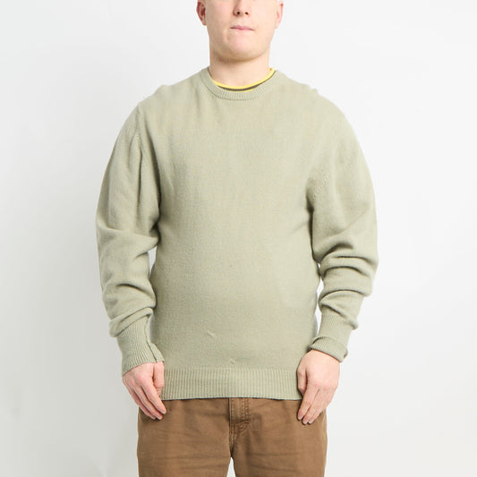 Barbour Lambswool Rolled Sleeve Crew Neck - M