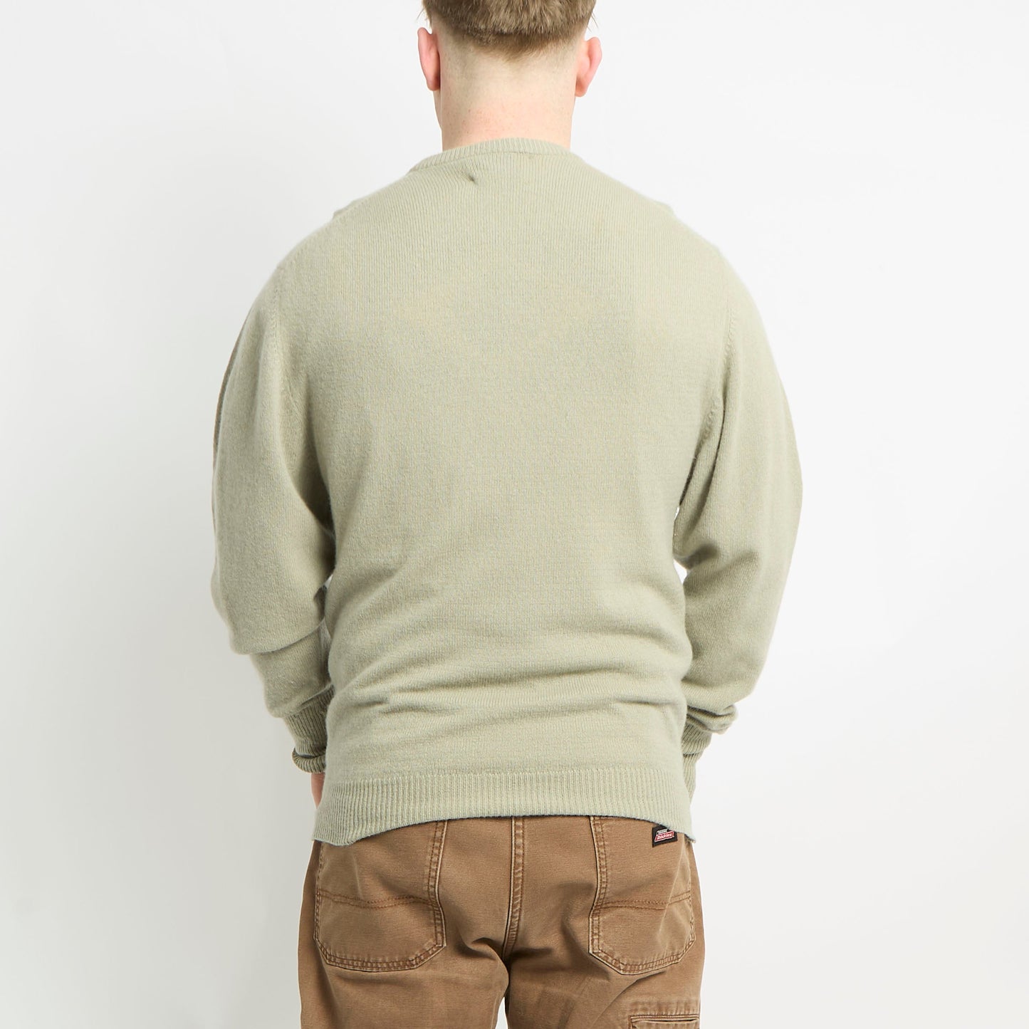 Barbour Lambswool Rolled Sleeve Crew Neck - M