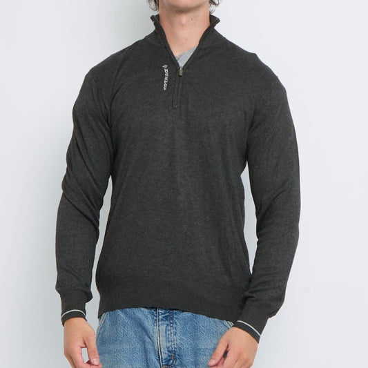 Dunlop 1/4 Zip Fine Knit Sweater - M