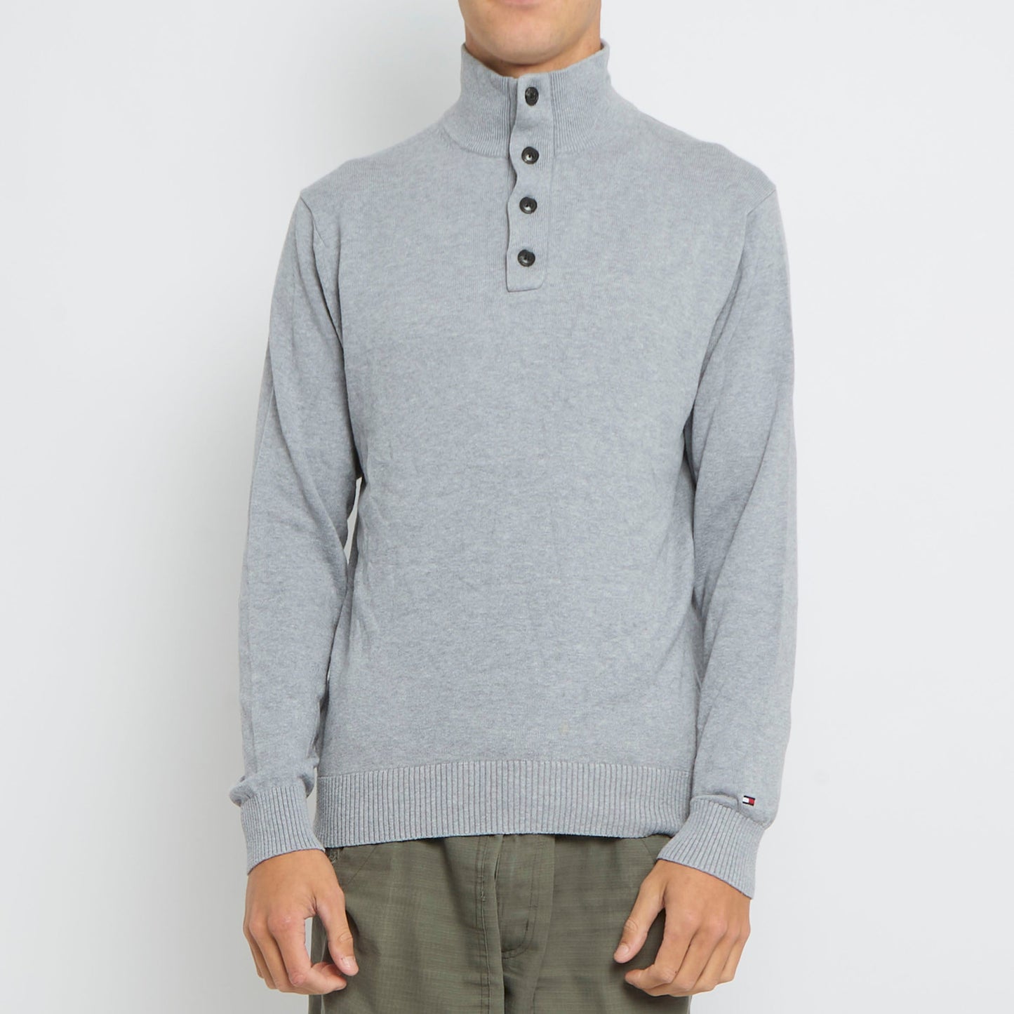 Tommy Hilfiger Buttoned Turtleneck Sweater - M