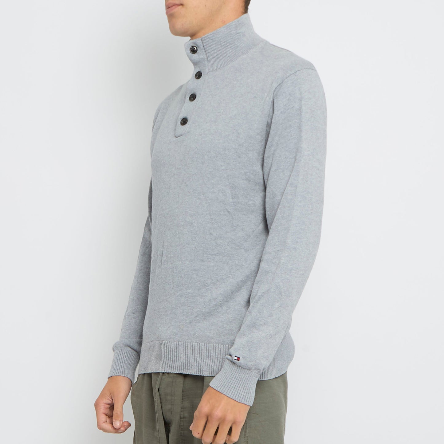 Tommy Hilfiger Buttoned Turtleneck Sweater - M