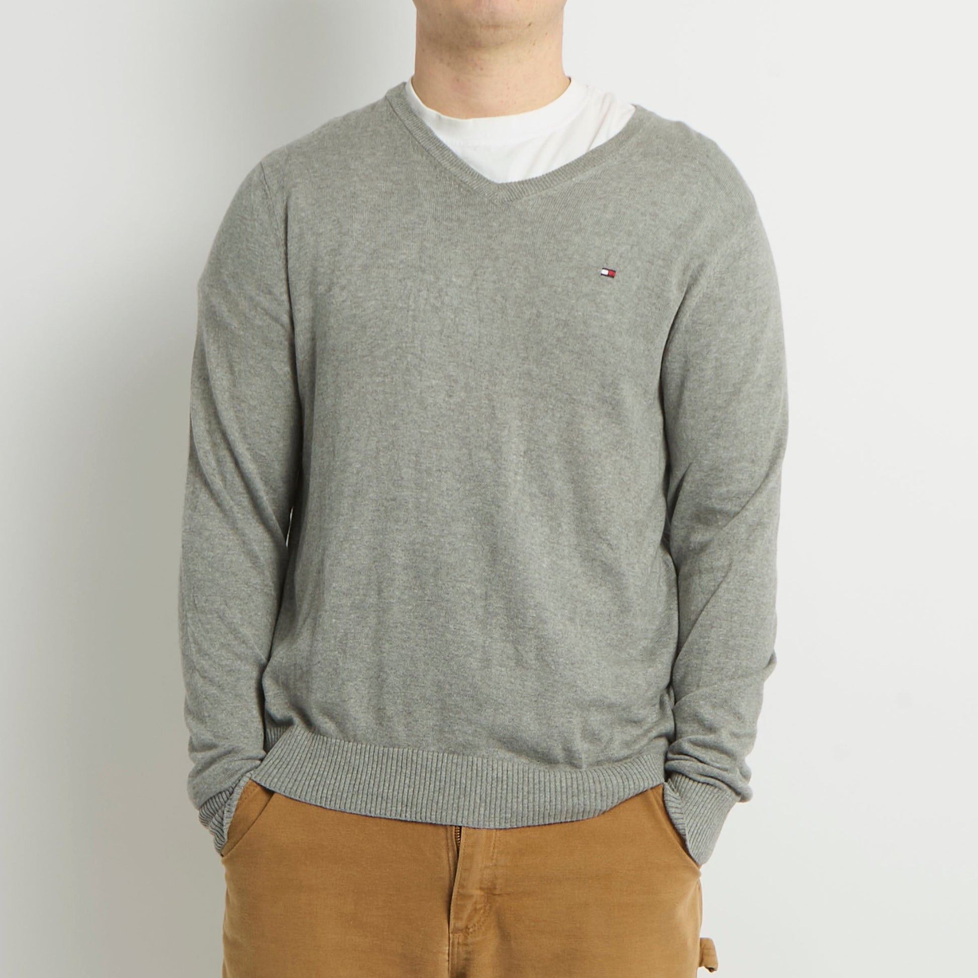 Tommy Hilfiger V-Neck Knitted Sweater - M