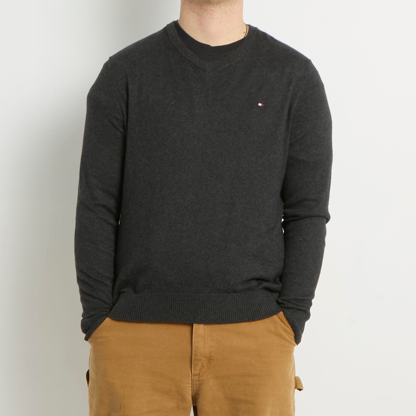 Tommy Hilfiger V-Neck Knitted Sweater - M