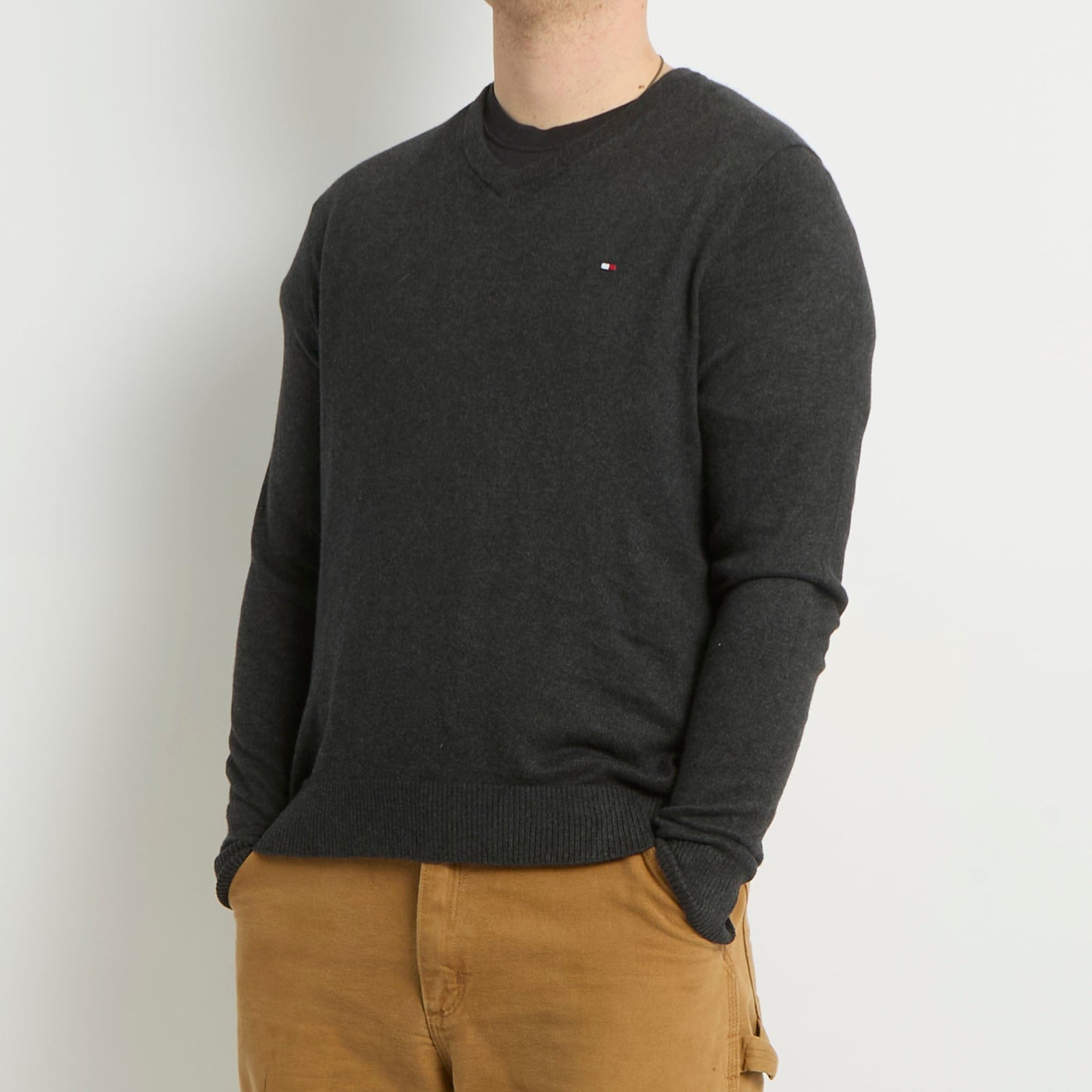 Tommy Hilfiger V-Neck Knitted Sweater - M