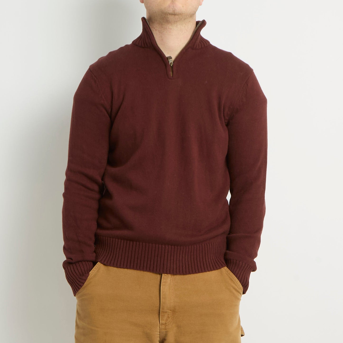 Eddie Bauer 1/4 Zip Knitted Sweater - M