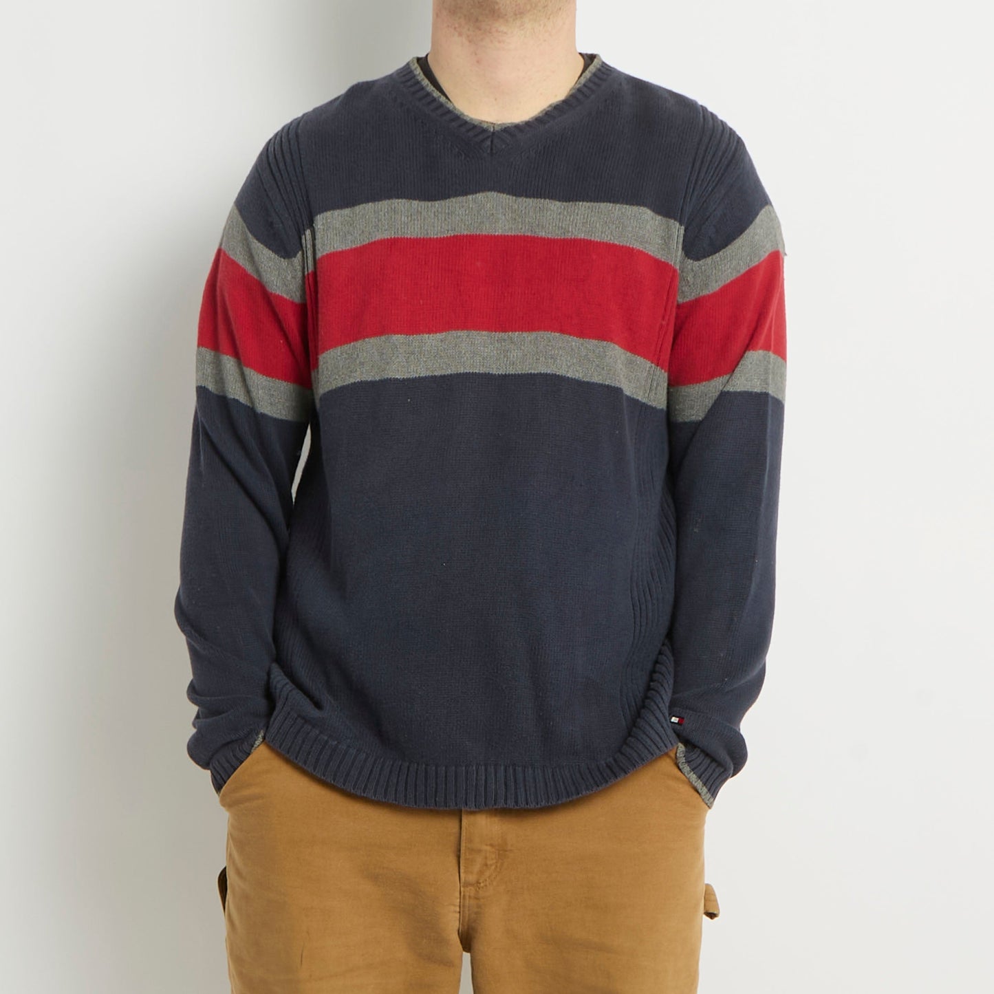 Tommy Hilfiger V-Neck Knitted Sweater - M