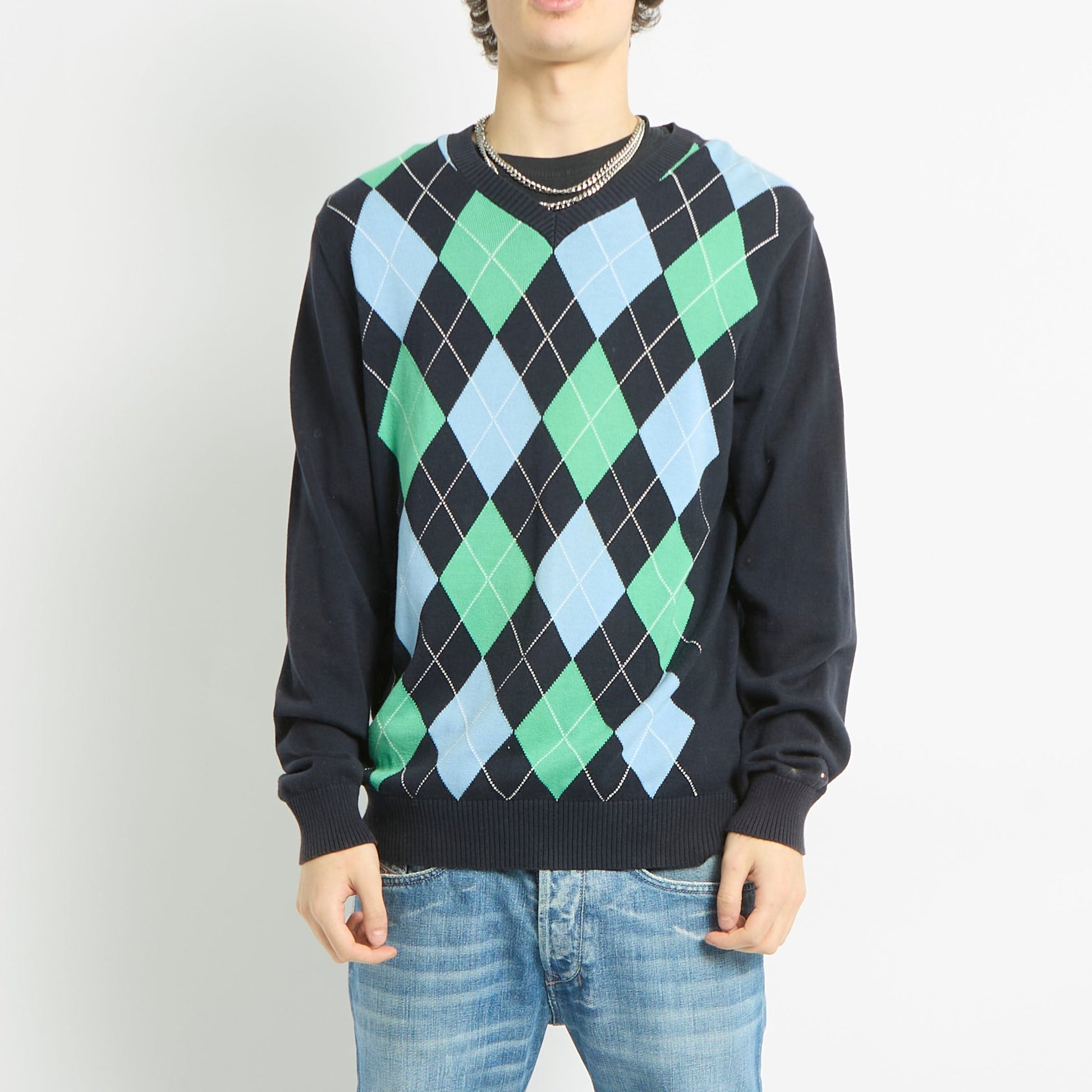 Tommy Hilfiger Knitted V-Neck Sweater - M