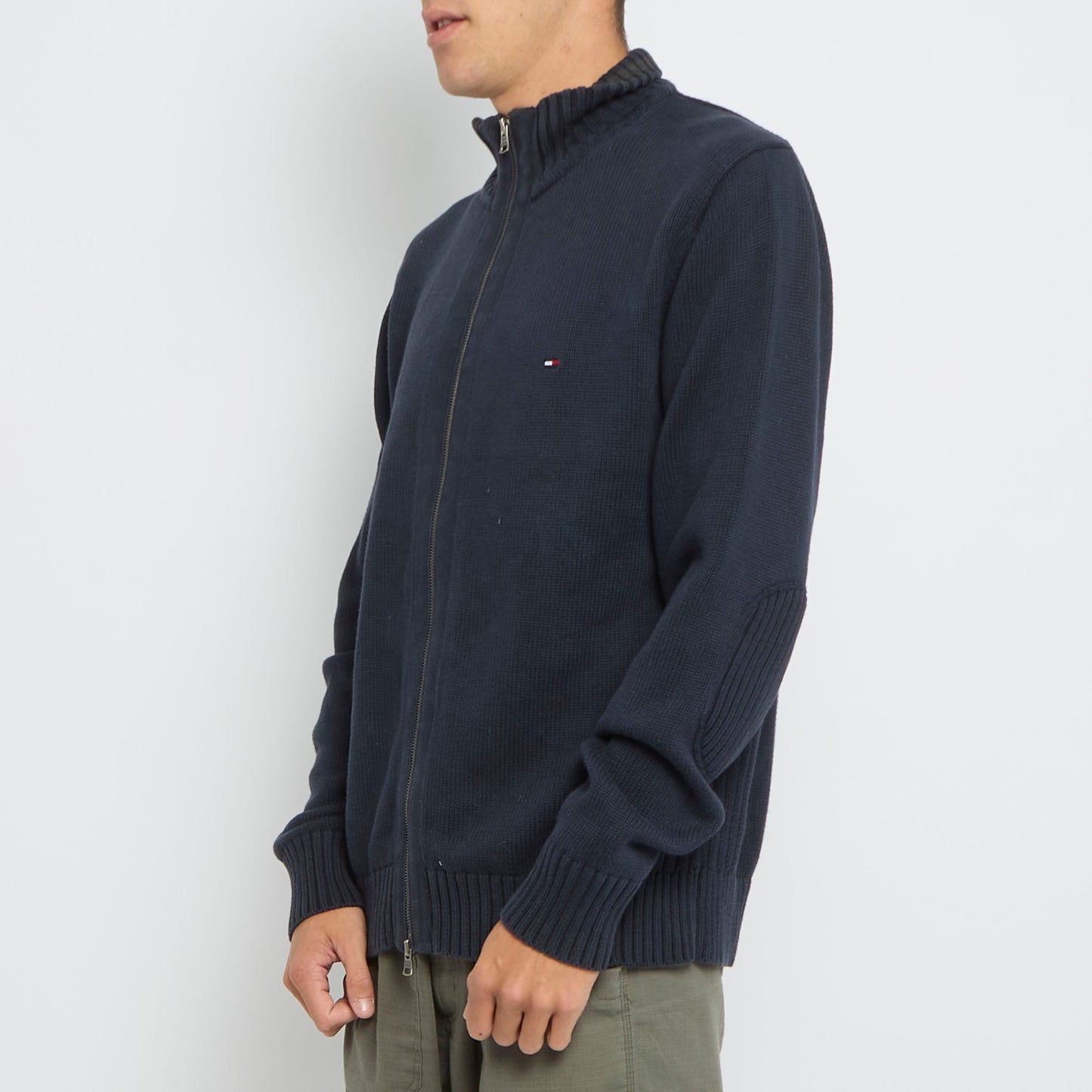 Tommy Hilfiger Full ZIp Heavy knit Sweater - M