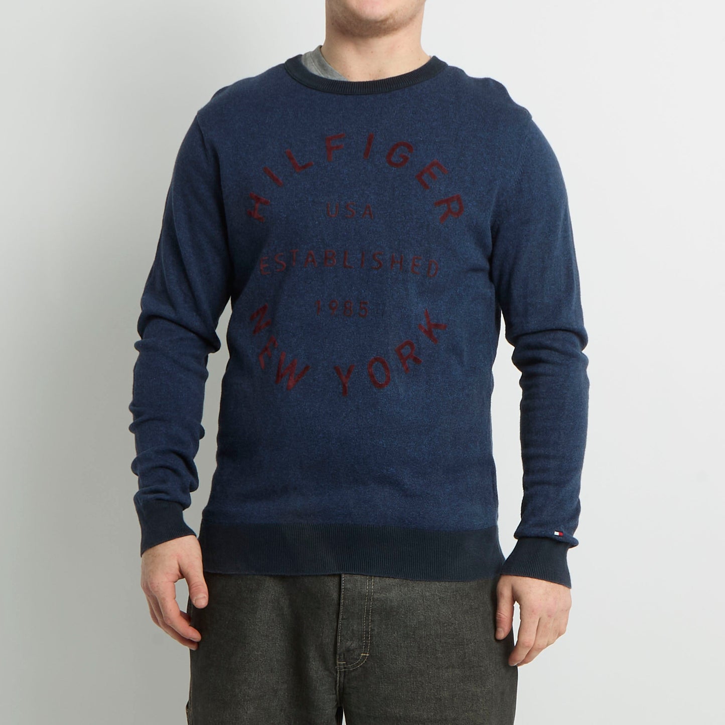 Tommy Hilfiger Spellout Crewneck Sweater - M