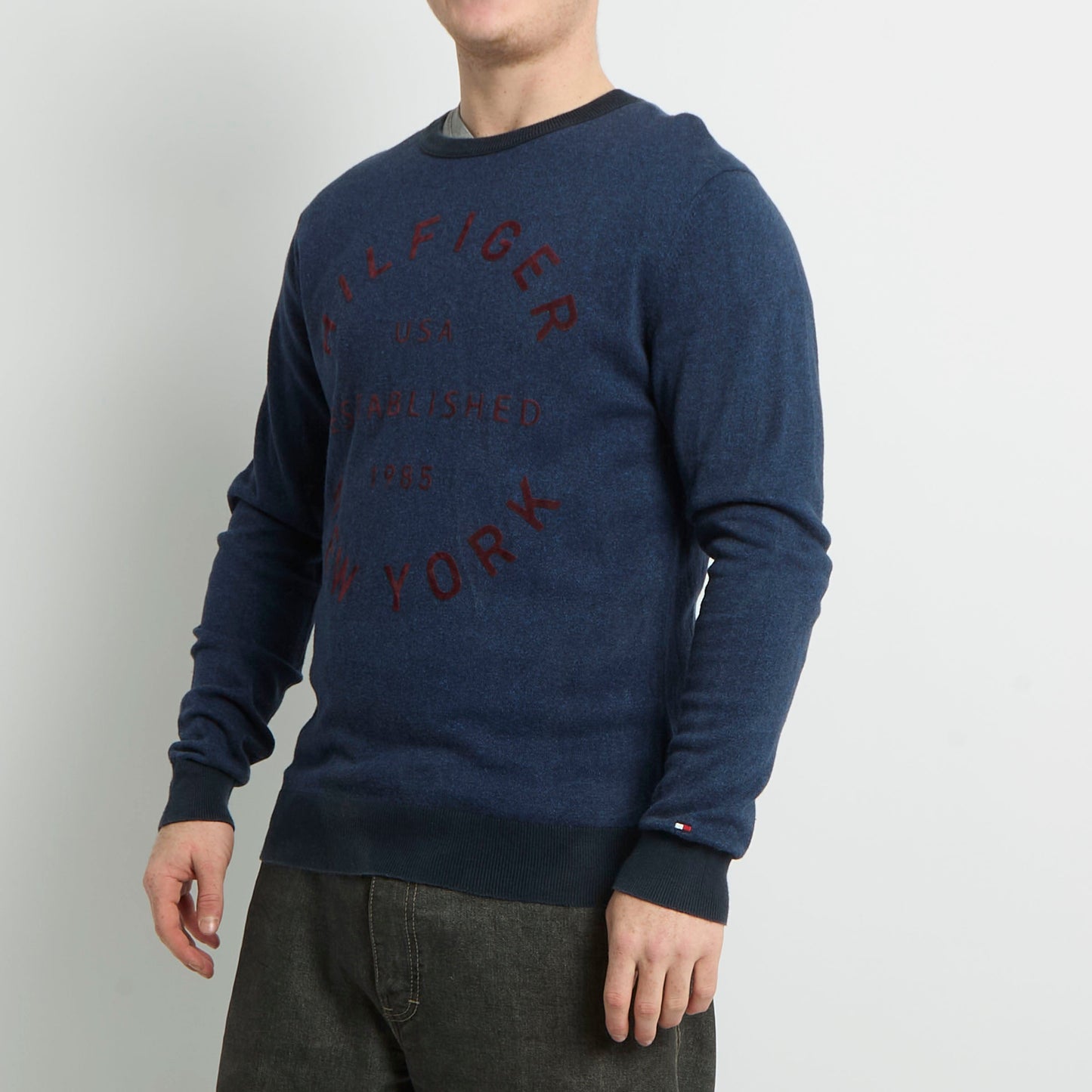 Tommy Hilfiger Spellout Crewneck Sweater - M