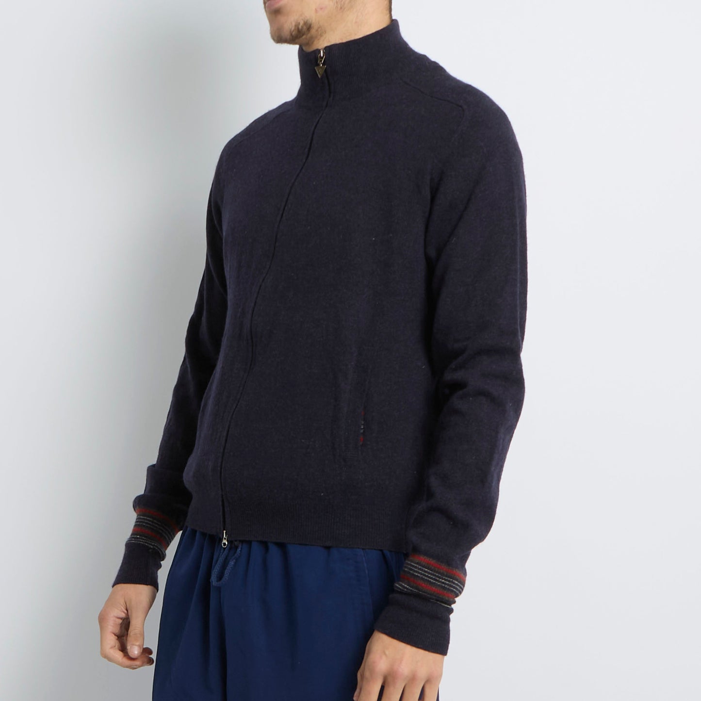 Jeckerson Zip Up Knitted Sweater - M