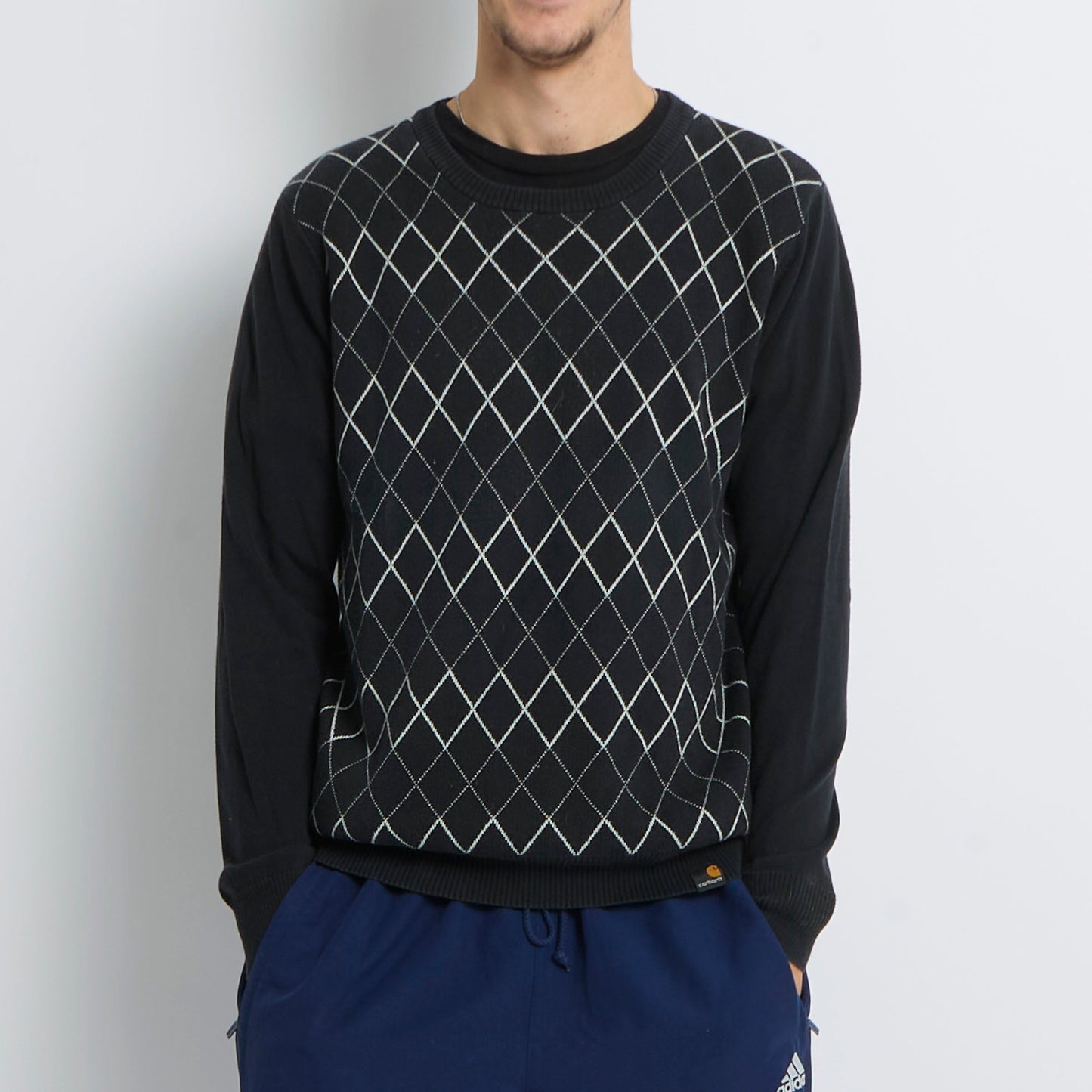 Carhartt Diamond Print Crewneck Sweater - M