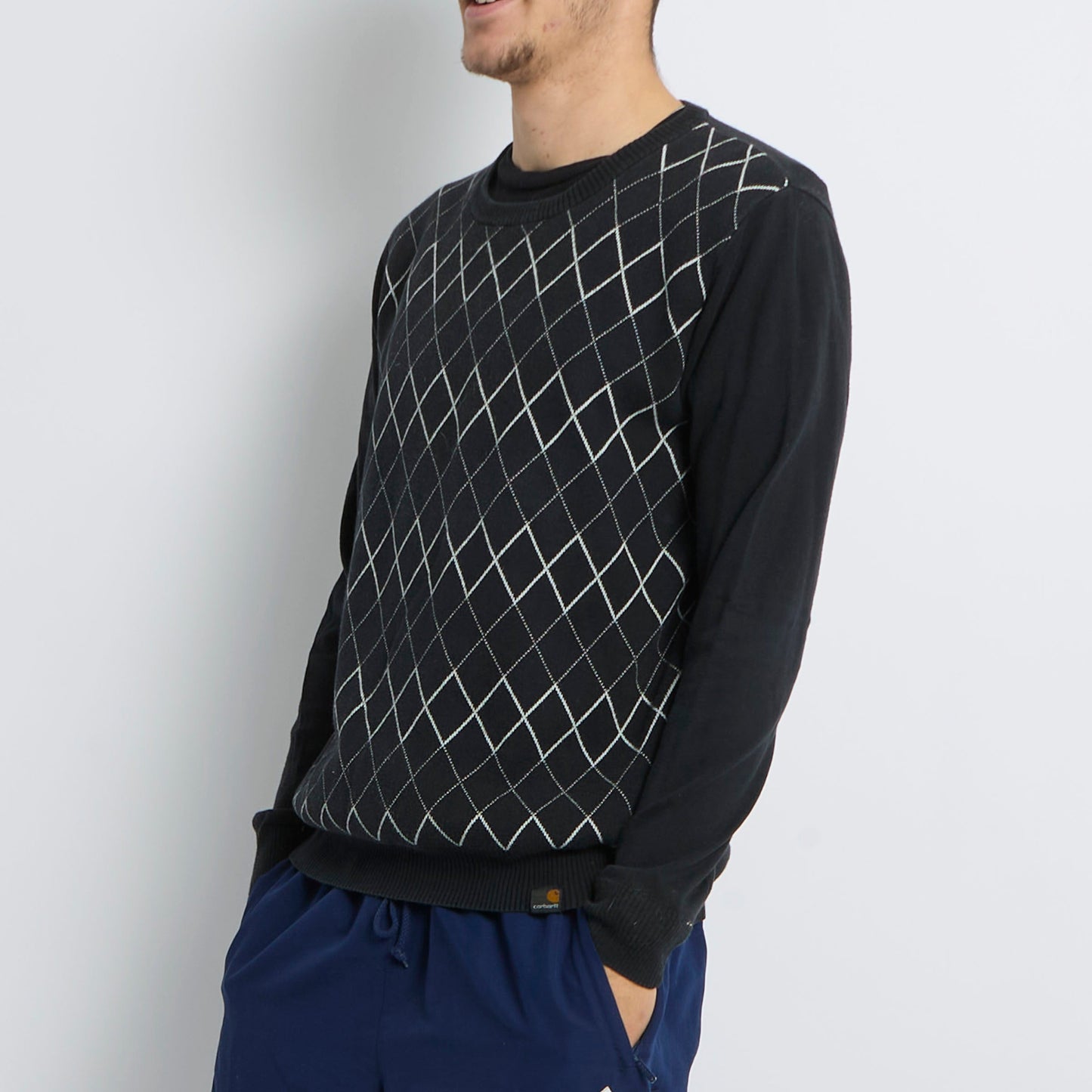 Carhartt Diamond Print Crewneck Sweater - M