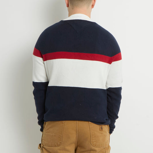 Tommy Hilfiger Knitted Striped Crewneck Sweater - M