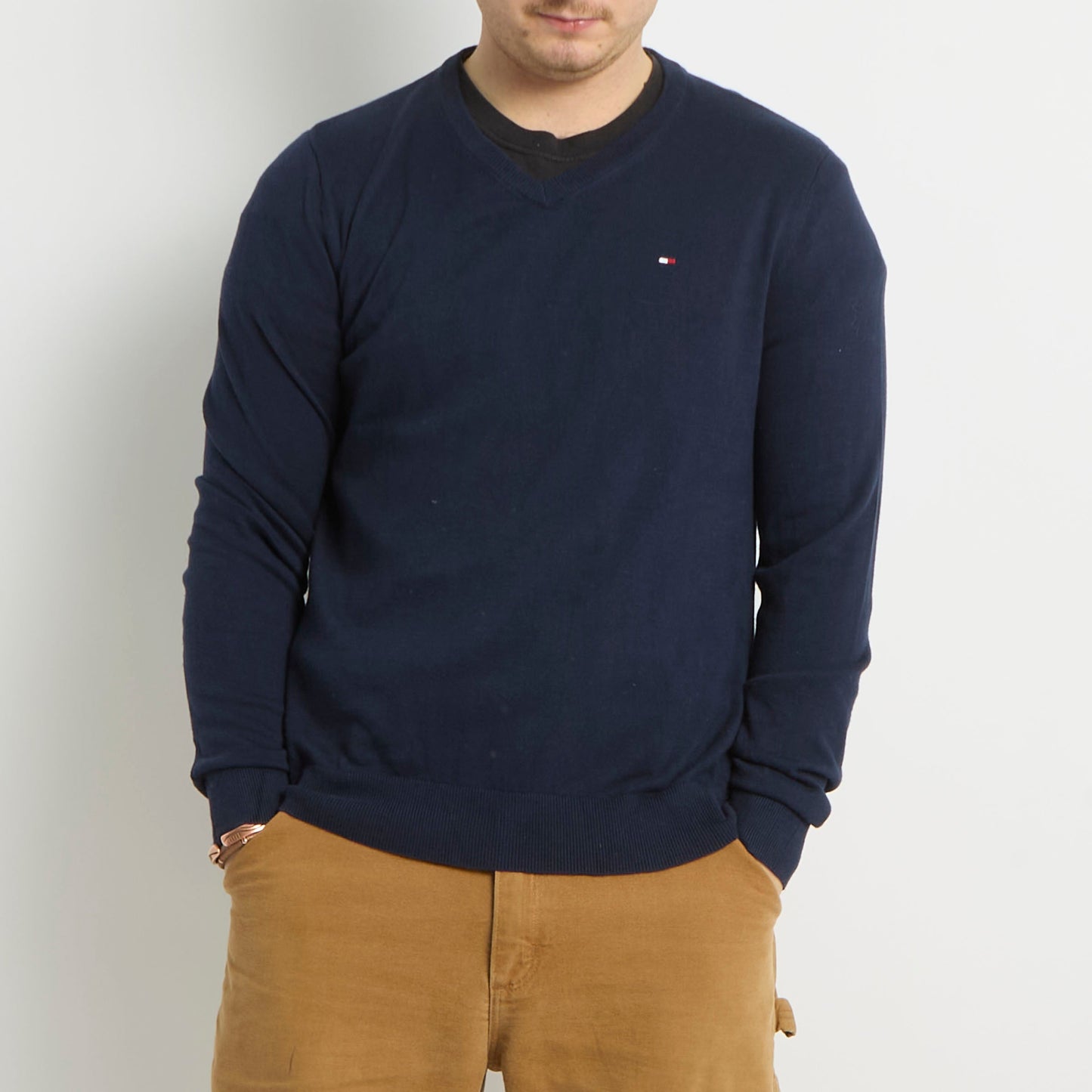 Tommy Hilfiger V-Neck Knitted Sweater - M