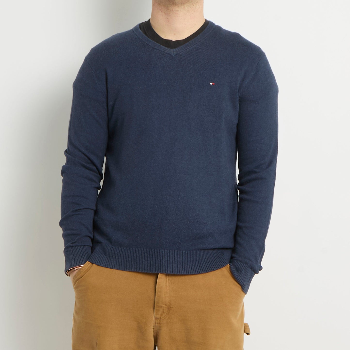 Tommy Hilfiger V-Neck Knitted Sweater - M