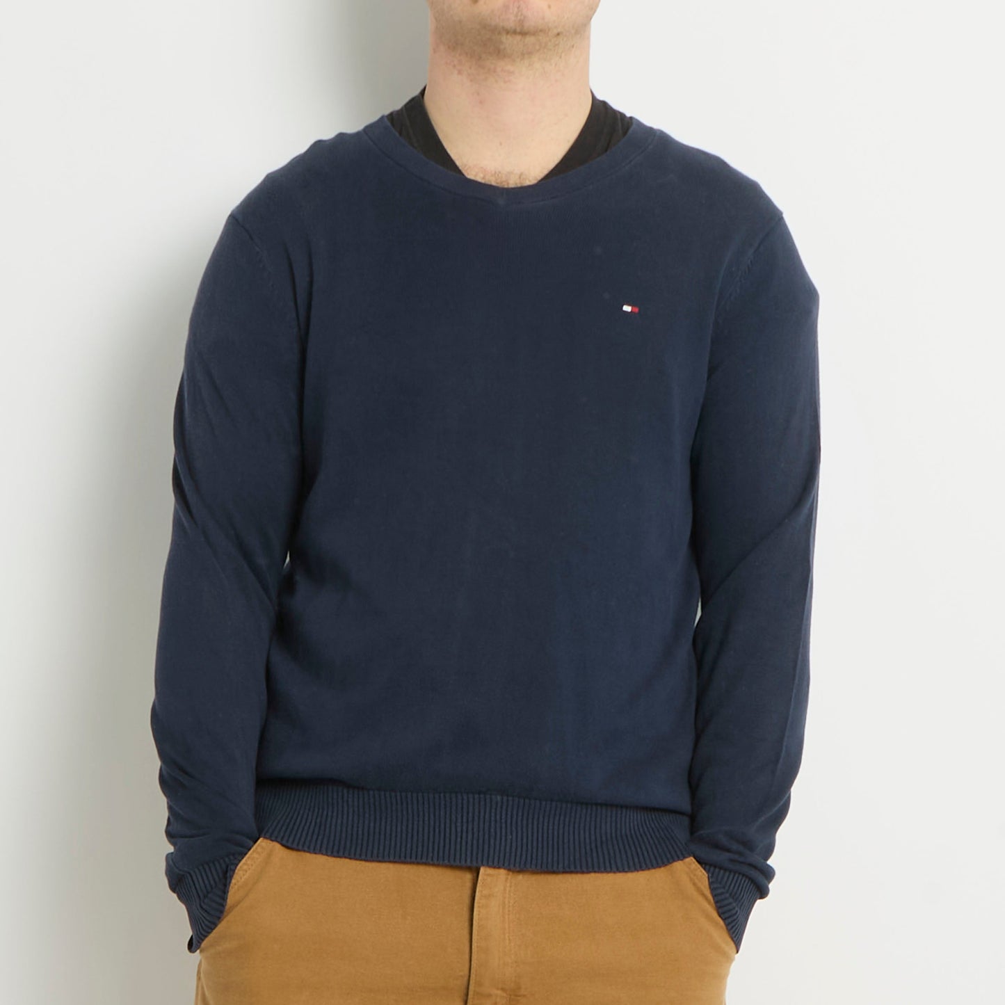 Tommy Hilfiger V-Neck Knitted Sweater - M